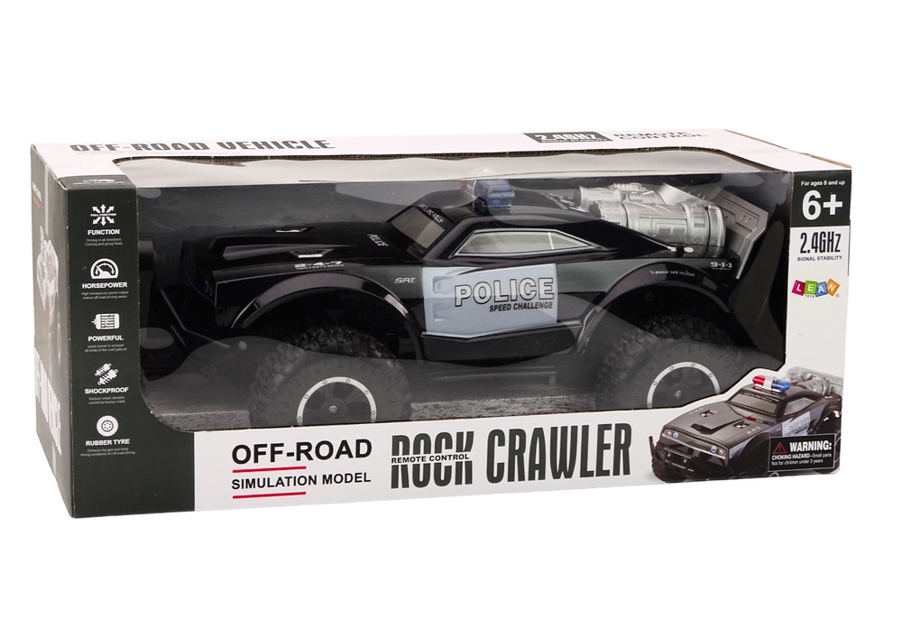 Nuotoliniu būdu valdomas automobilis off-road remote controlled police car rc 1:8