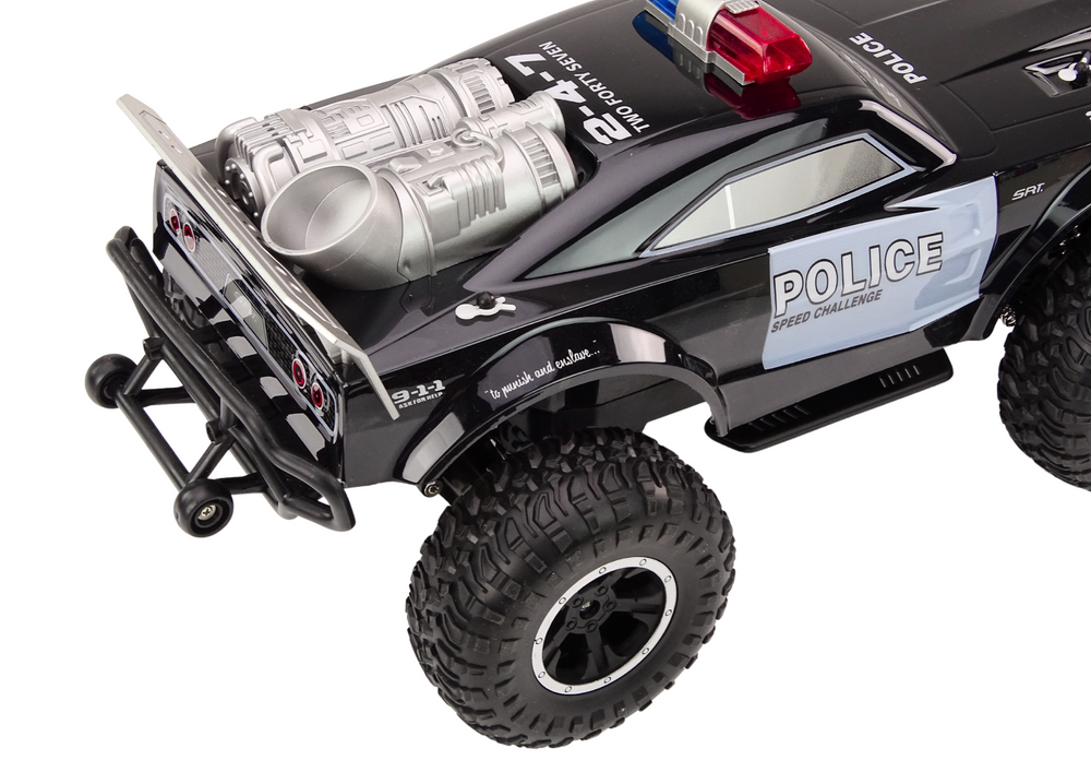 Nuotoliniu būdu valdomas automobilis off-road remote controlled police car rc 1:8