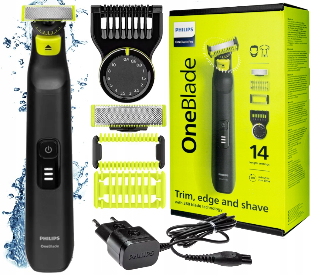 "PHILIPS ONE BLADE PRO" SAUSO IR DRĖGNO SKUTIMOSI PEILIUKAS + PEILIUKAS