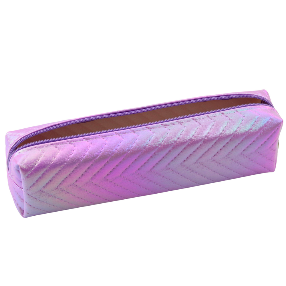 Penalas mokyklinis holografinis herringbone raštu, 21x6 cm