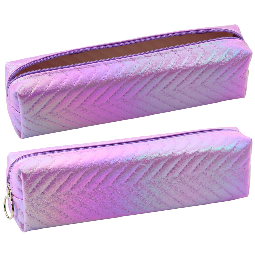 Penalas mokyklinis holografinis herringbone raštu, 21x6 cm