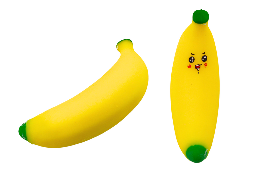 Antistresinis žaislas banano formos, 13x6 cm