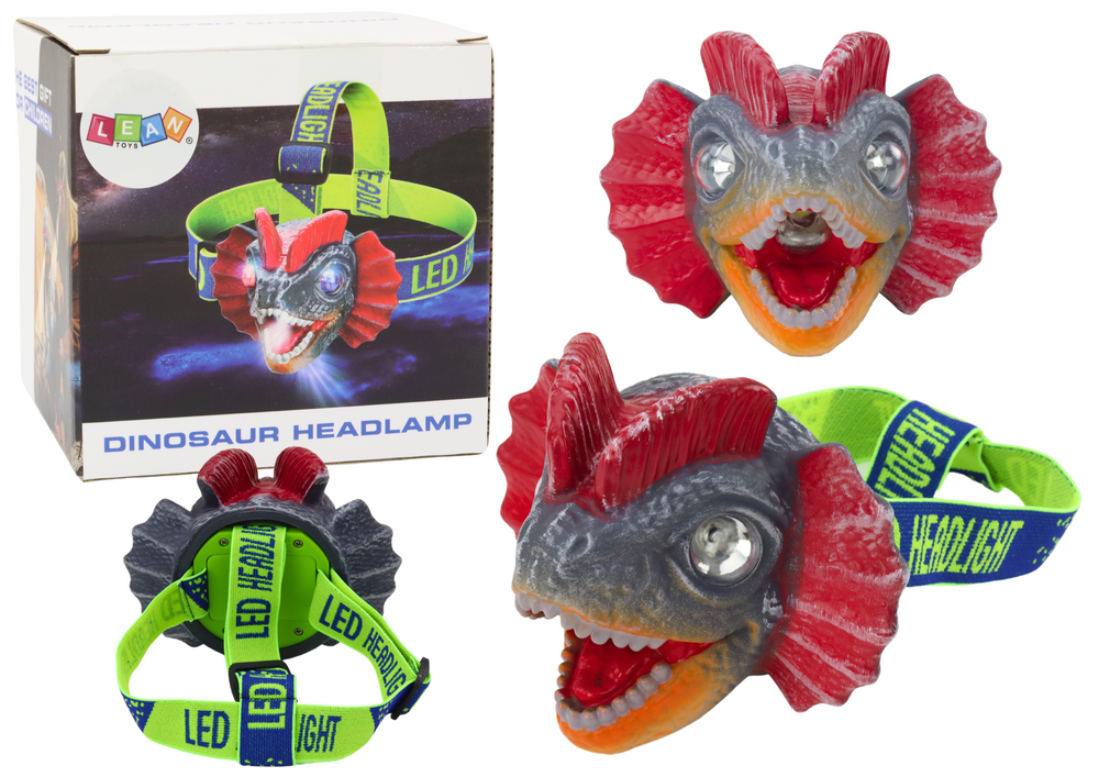 Galvos žibintuvėlis vaikams lean toys dinozauras