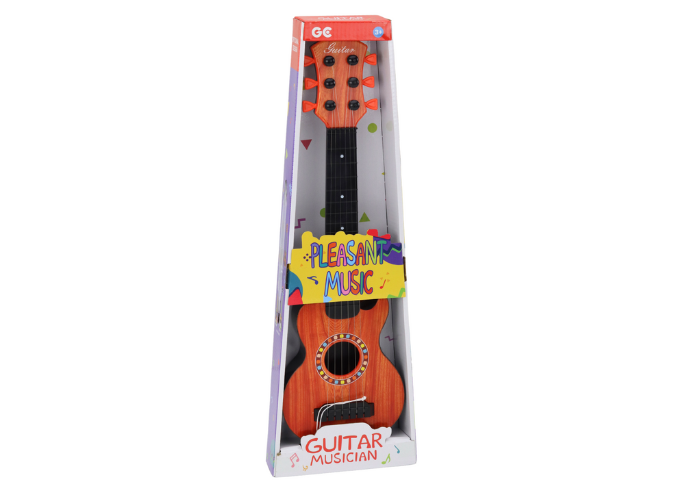 Žaislinė gitara vaikams orange wood cube, 47x14x4 cm