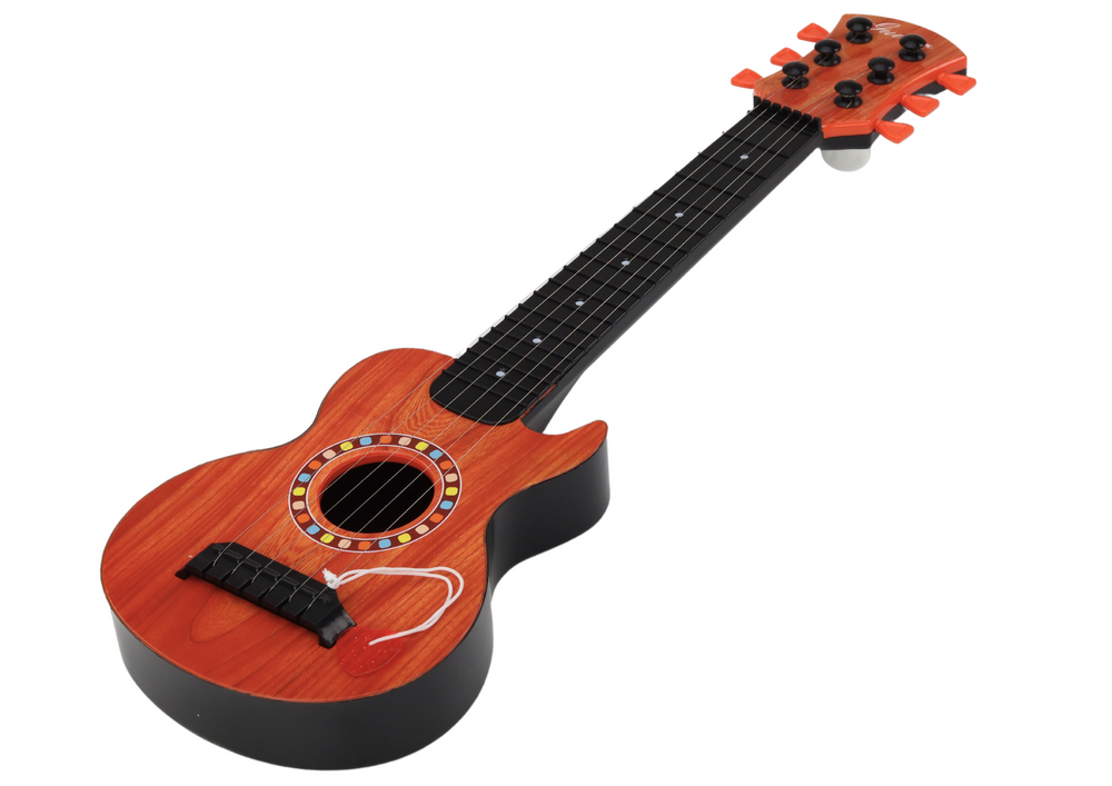 Žaislinė gitara vaikams orange wood cube, 47x14x4 cm