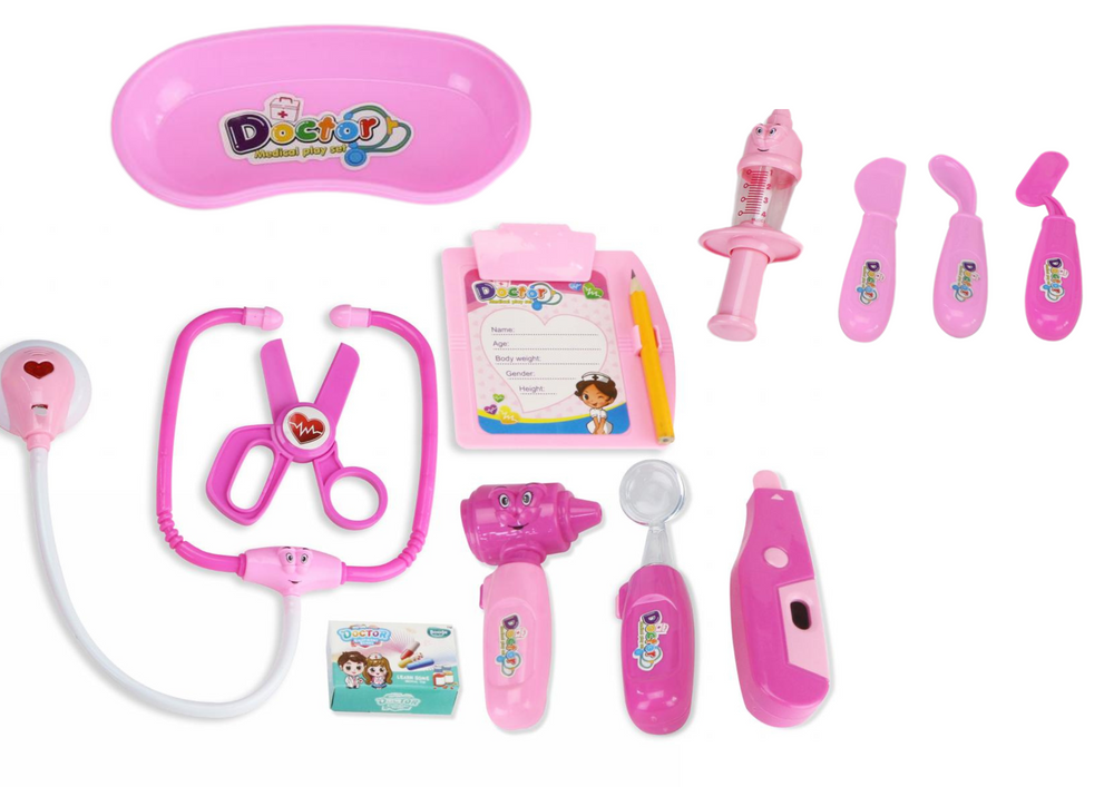Medicininis rinkinys vaikams „Little Doctor“ su garsais ir šviesomis, rožinis 3