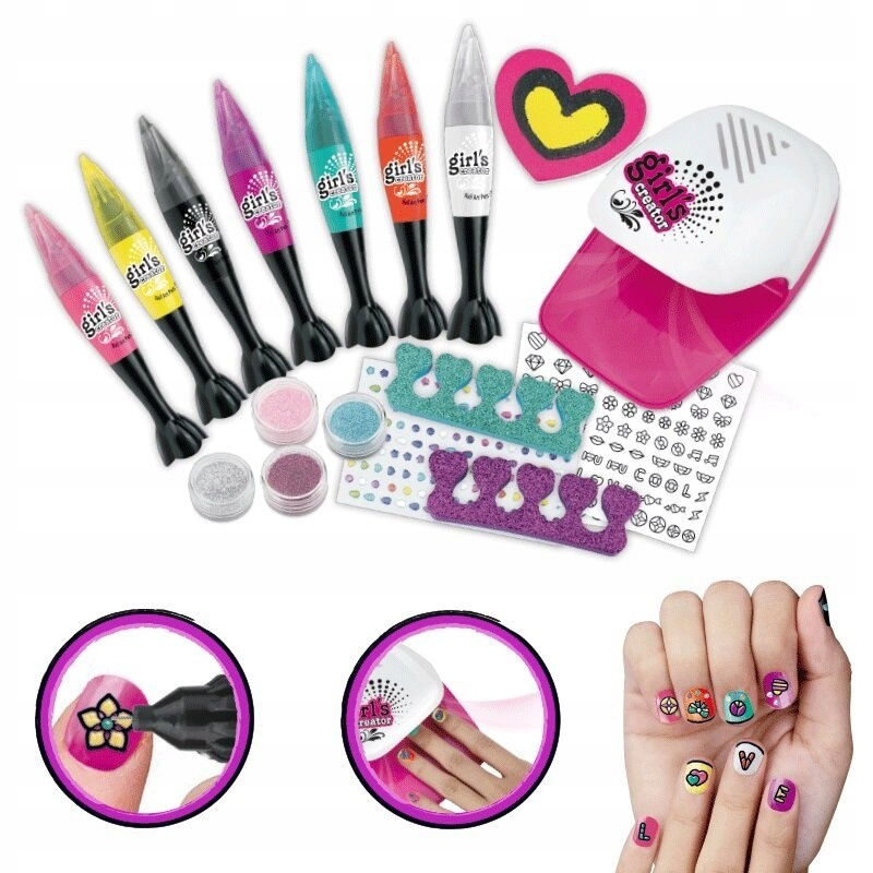 Nagų dažymo rašiklių glitter rinkinys