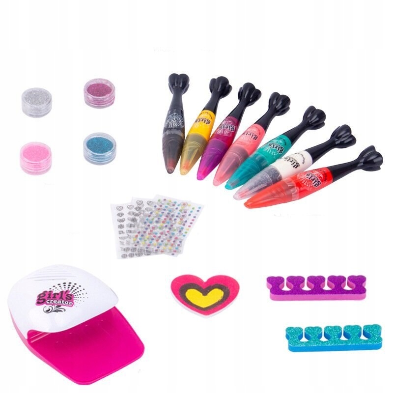Nagų dažymo rašiklių glitter rinkinys