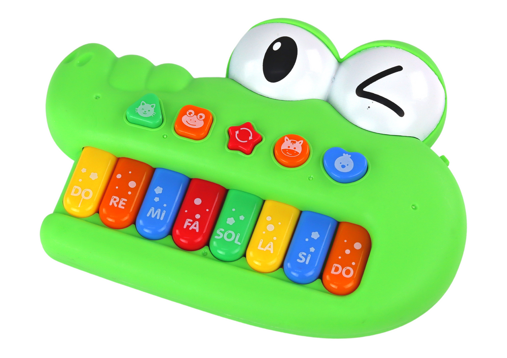 Muzikinis klavišinis žaislas su šviesos efektais lean toys, žalias
