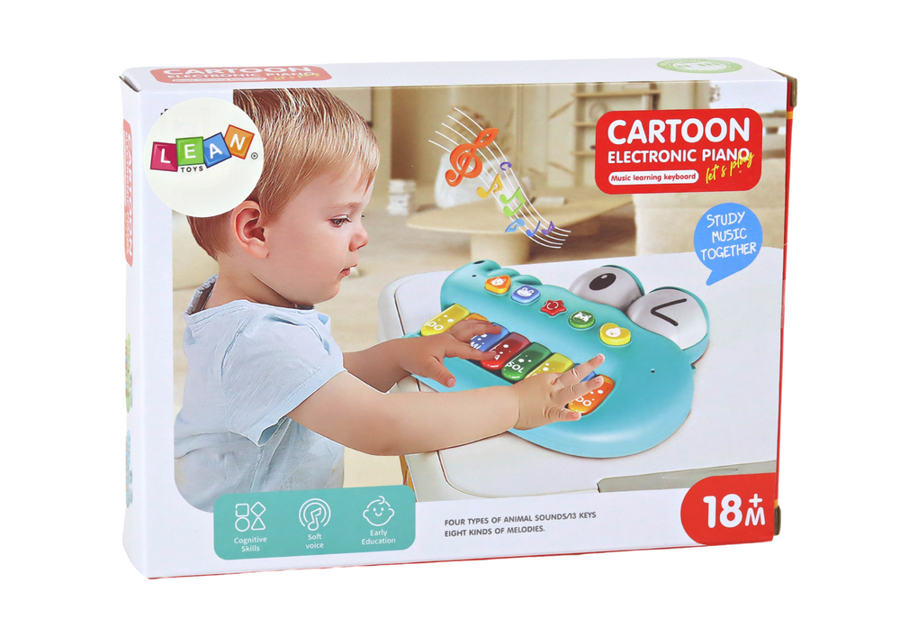 Muzikinis klavišinis žaislas su šviesos efektais lean toys, žalias
