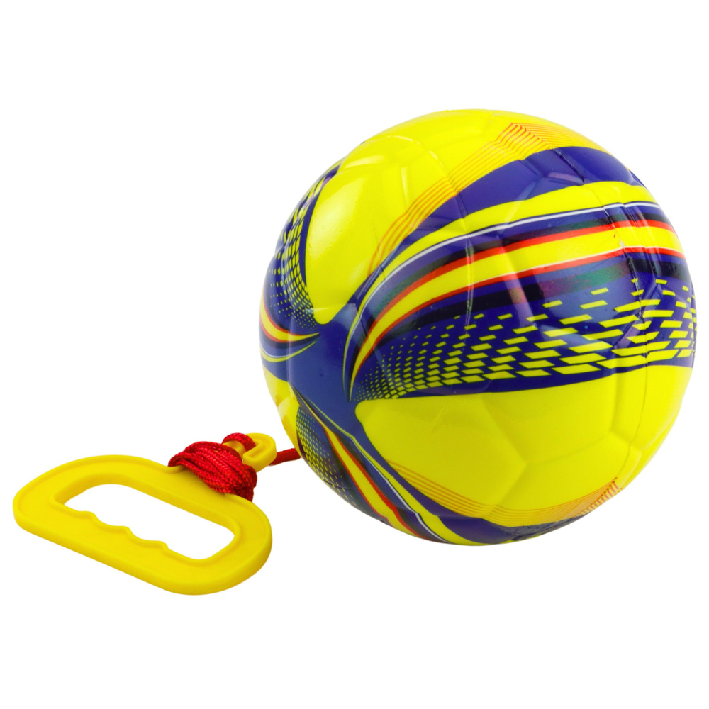 Minkštas kamuolys su virvele 14 cm