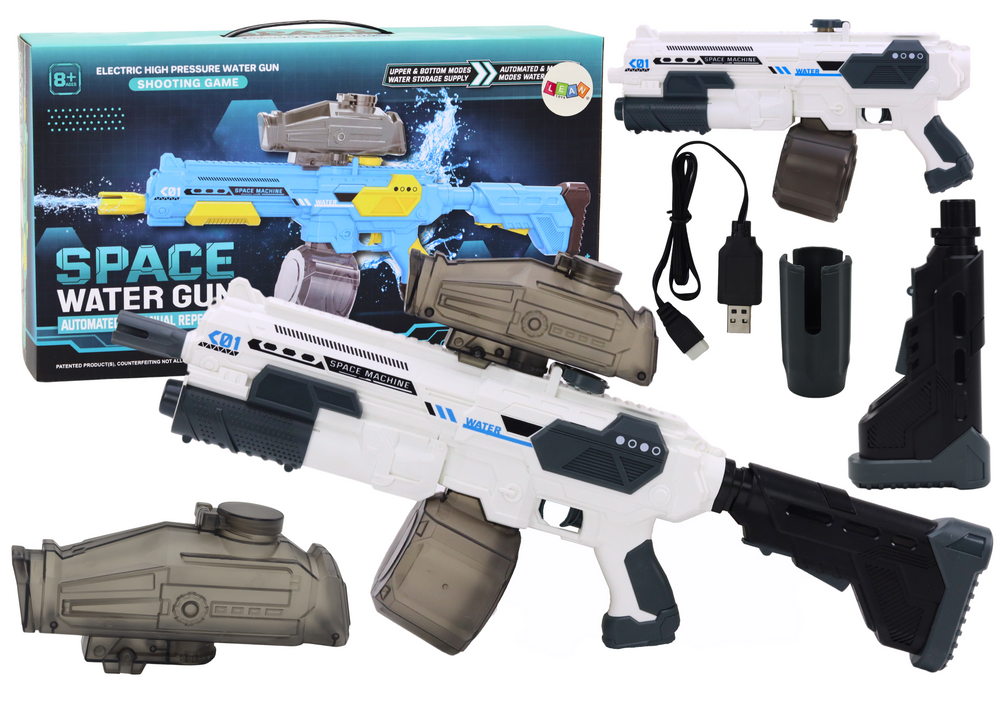 Baltas automatinis M416 vandens šautuvas