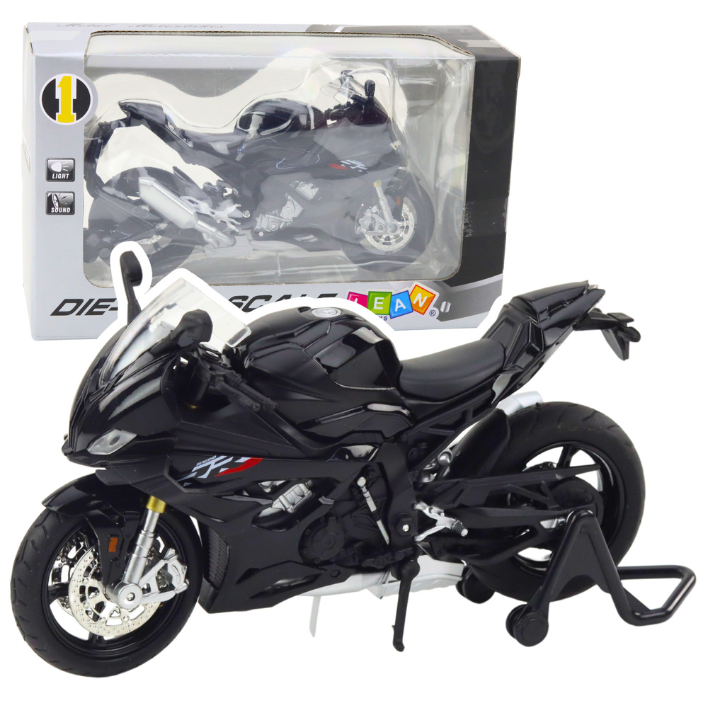 Sportinis motociklas metalinis juodas s1000 1:12