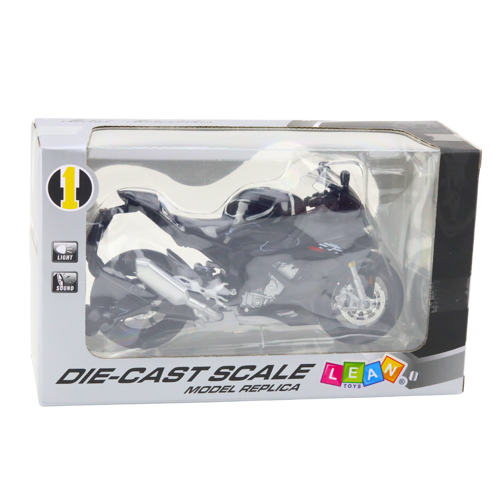 Sportinis motociklas metalinis juodas s1000 1:12