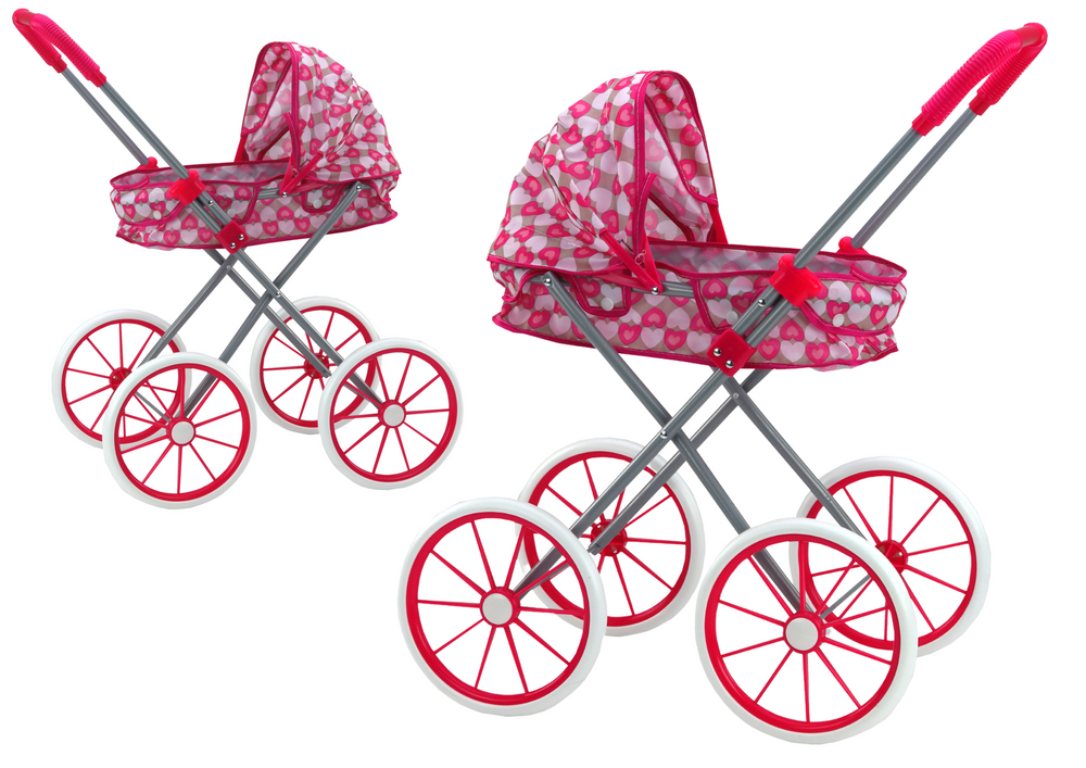 Lėlės vežimėlis lean toys, rožinis