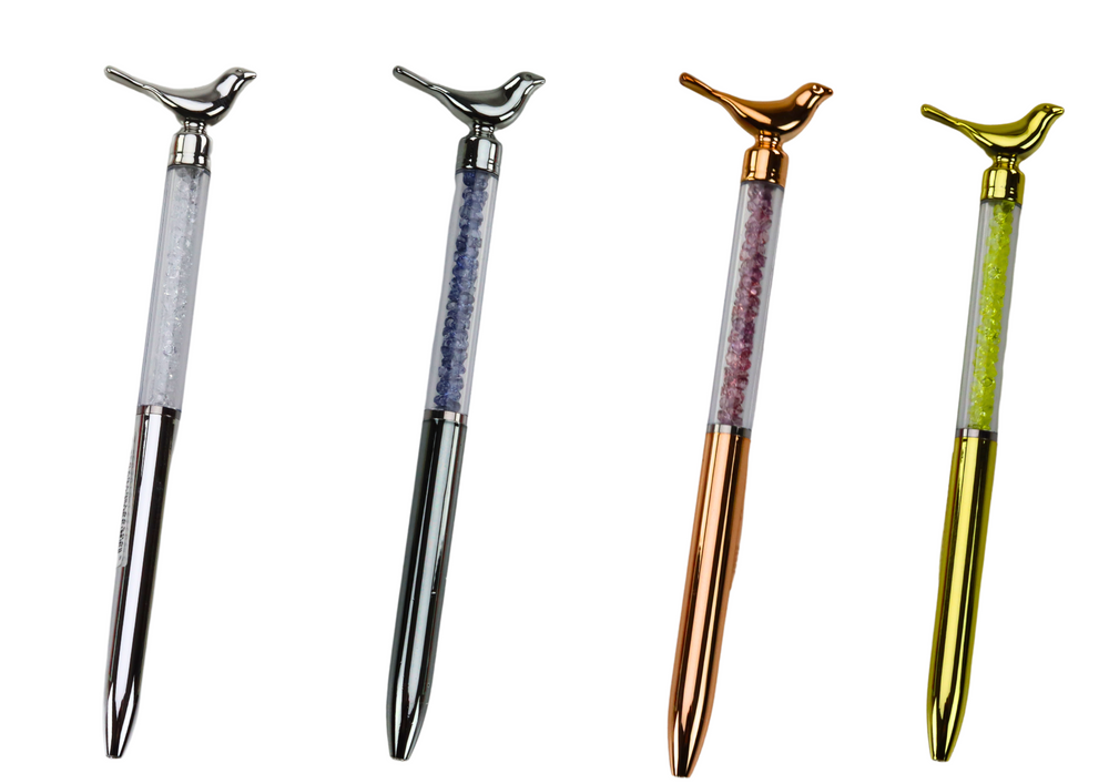 Paukščio formos rašiklis su mėlynu rašalu, 0.7 mm