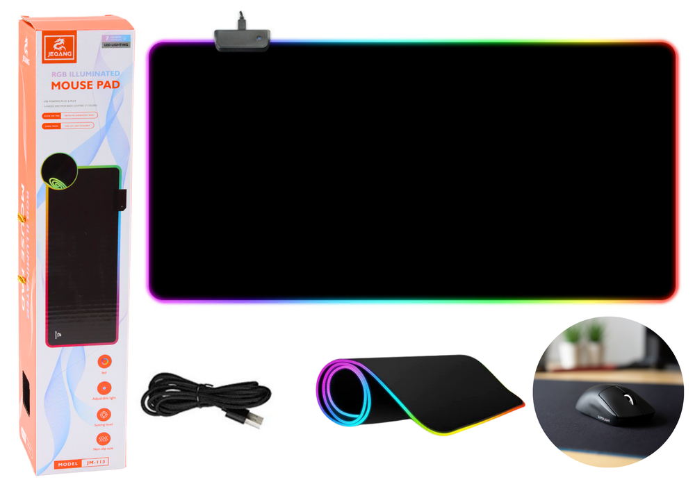 Led apšvietimo žaidimų pelės kilimėlis 30x80cm