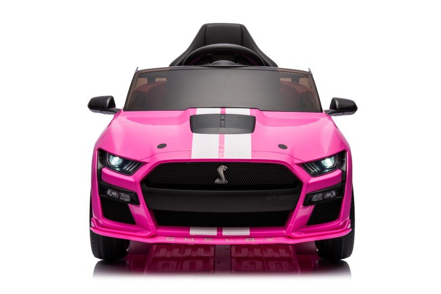 Akumuliatorinis automobilis ford mustang gt500 shelby rožinis