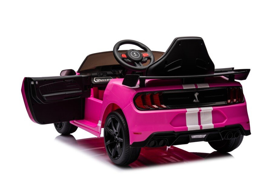 Akumuliatorinis automobilis ford mustang gt500 shelby rožinis