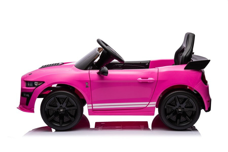Akumuliatorinis automobilis ford mustang gt500 shelby rožinis