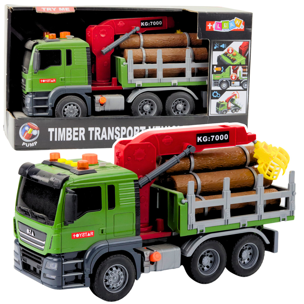 Medienos transportavimo sunkvežimis su kranu, 1:14