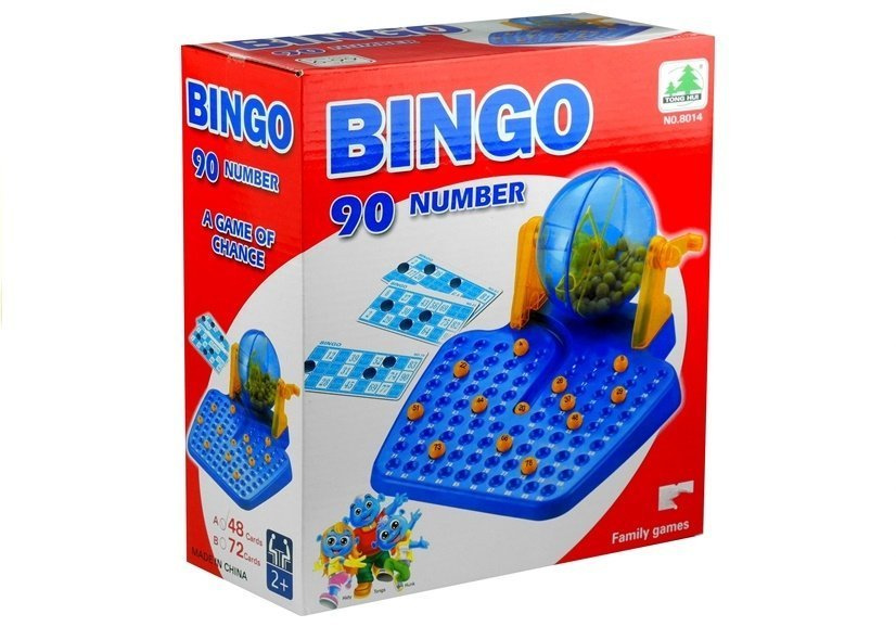 Bingo lotto šeimos žaidimas su loterijos mašina