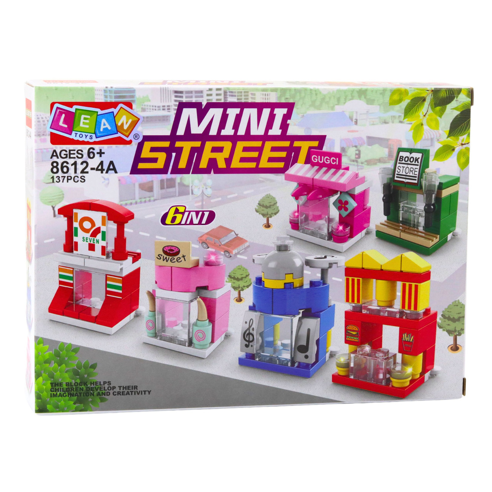 Konstruktorius mini street 6-in-1, 137 dalių 2