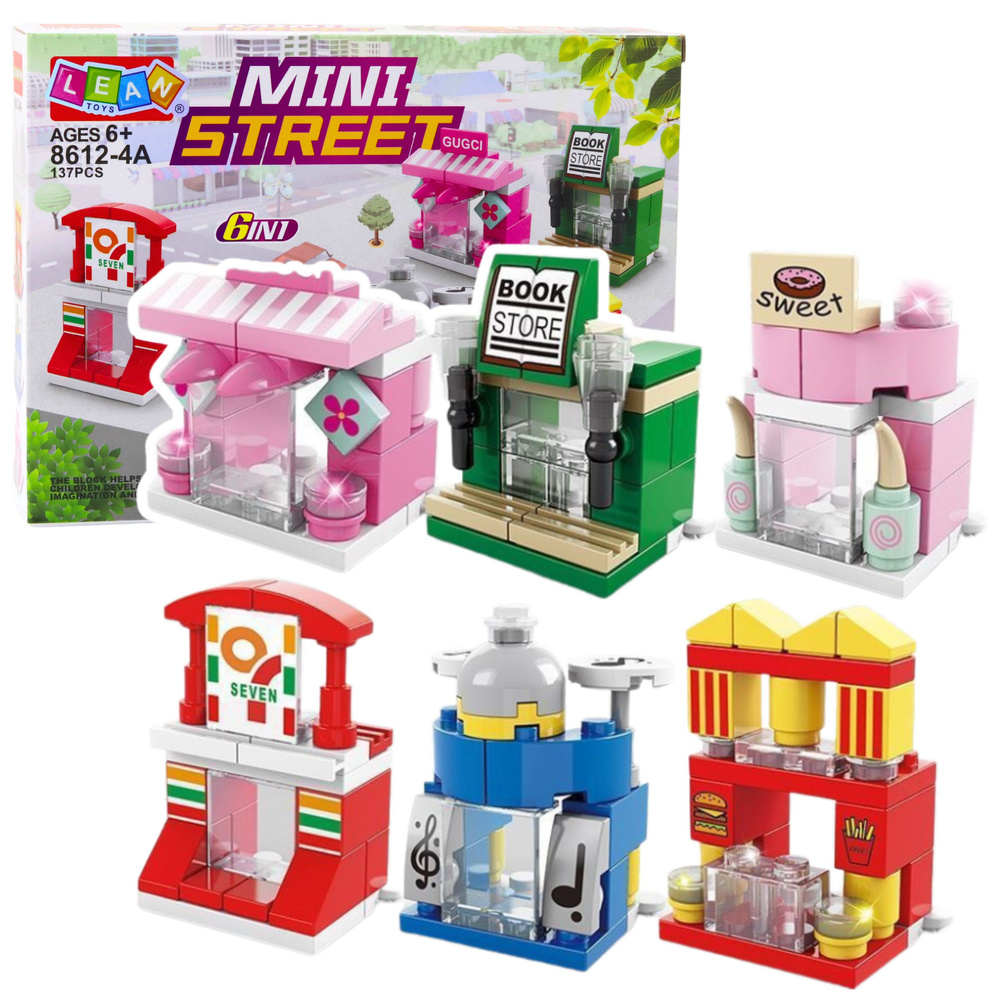 Konstruktorius mini street 6-in-1, 137 dalių
