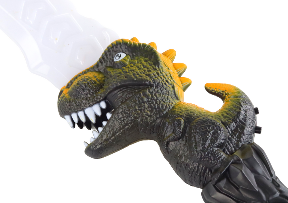 Žalias kardas su dinozauro formos rankena