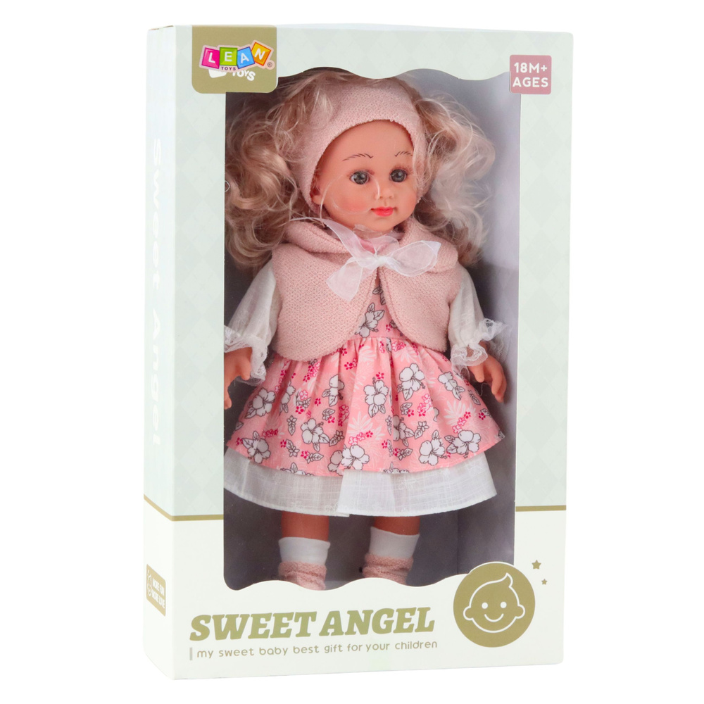 Lėlė sweet angel 36 cm su rožine suknele 2