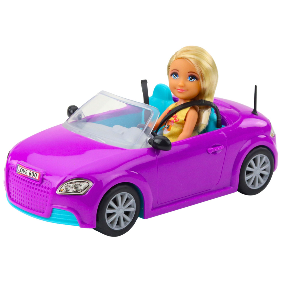 Lėlė su kabrioletu ankiki, violetinis