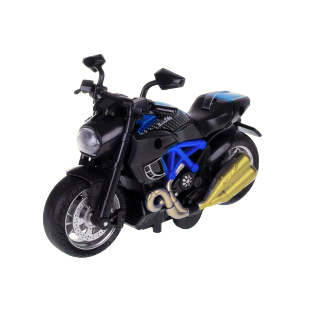 Motociklo modelis 1:14 mėlynas surinkimui 1