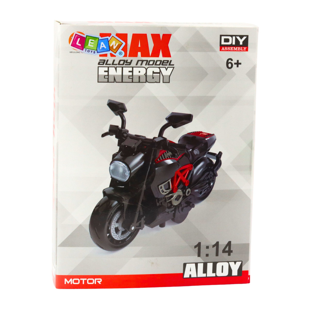 Motociklo modelis 1:14 mėlynas surinkimui 3