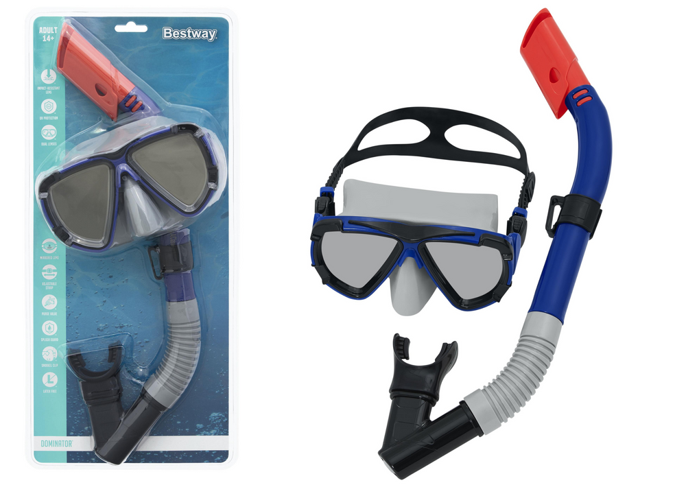 Juodas nardymo rinkinys su kauke ir vamzdeliu bestway 24053