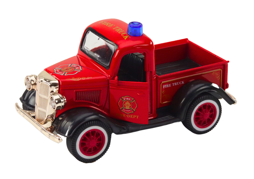 Klasikinis gaisrinės automobilio modelis 1:36 su šviesomis ir garsu