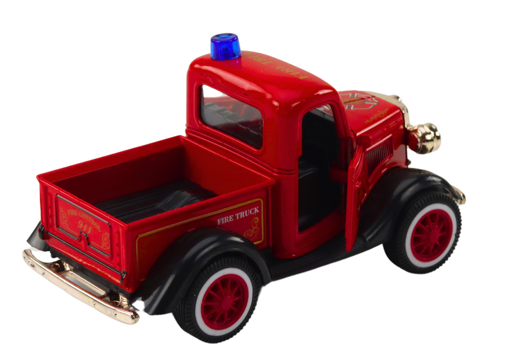 Klasikinis gaisrinės automobilio modelis 1:36 su šviesomis ir garsu