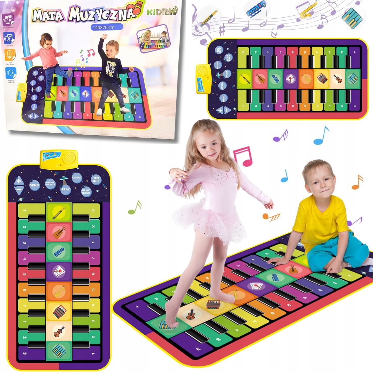 Edukacinis muzikinis kilimėlis Lean Toys