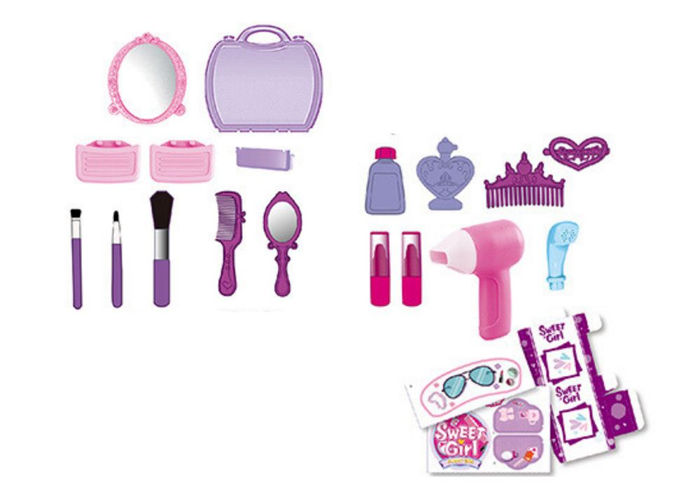 Žaislinis aksesuarų rinkinys mergaitėms lean toys , violetinis