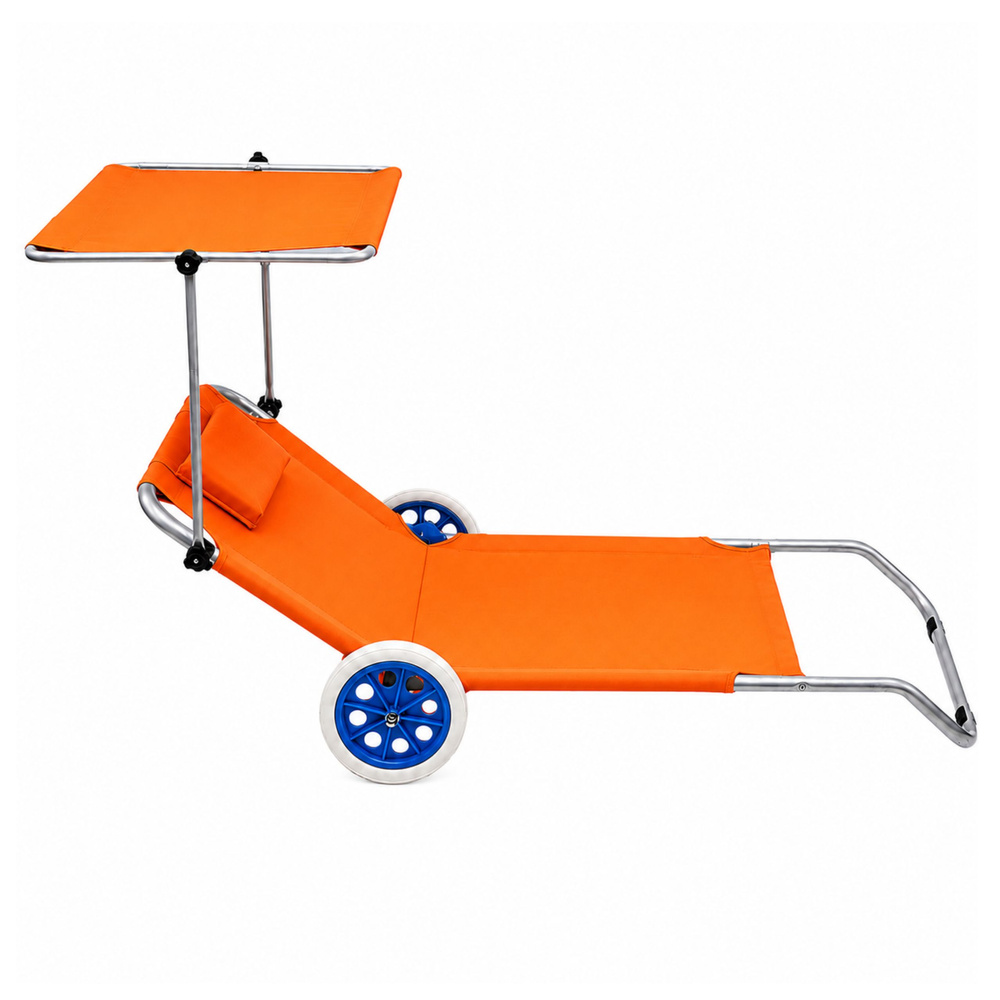 Paplūdimio gultas oranžinis 3