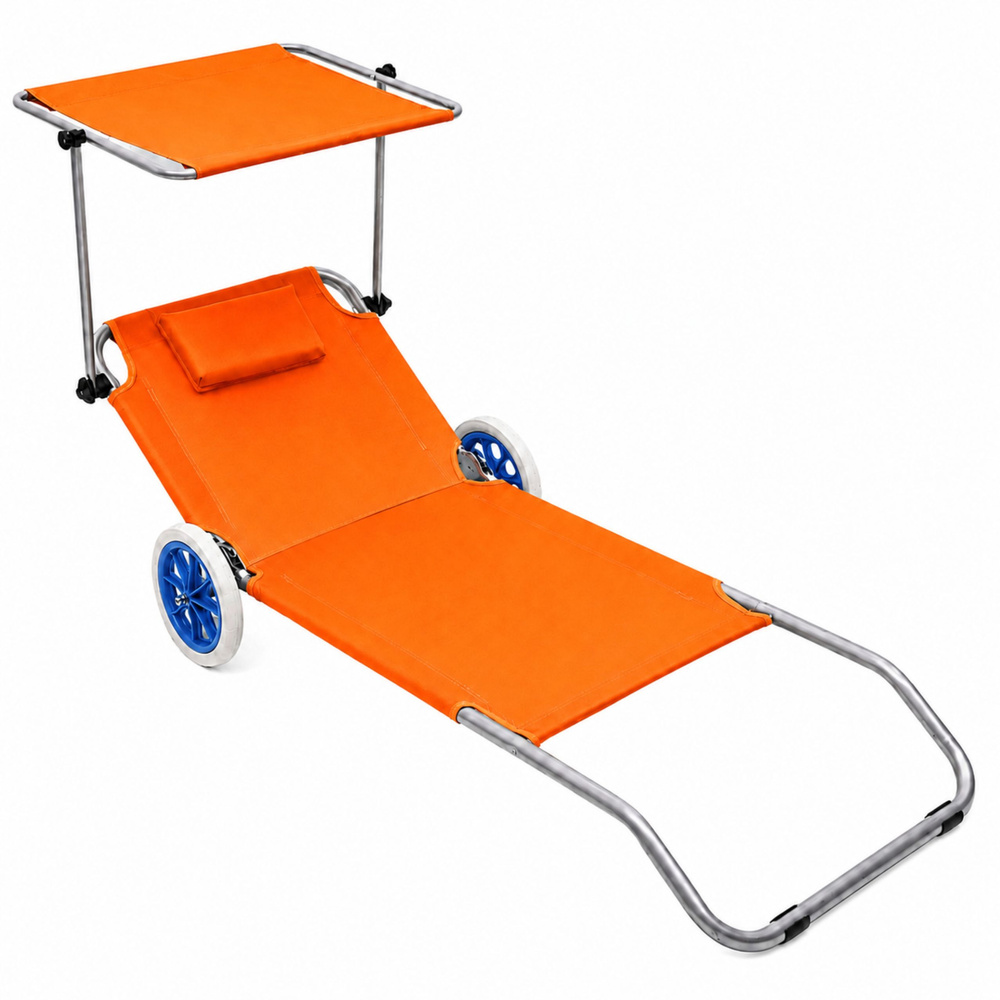 Paplūdimio gultas oranžinis 2