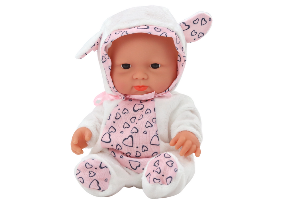 Lėlė kūdikis lean toys, rožinė/balta