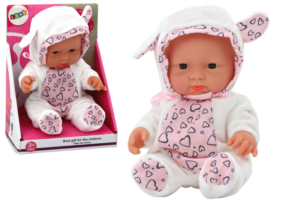 Lėlė kūdikis lean toys, rožinė/balta