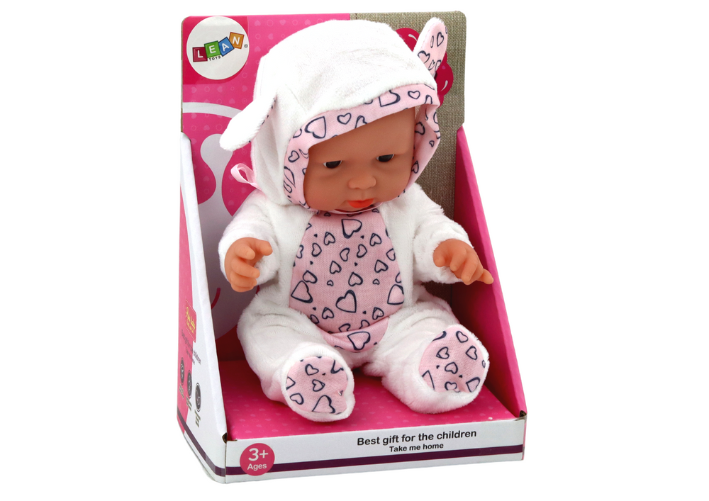 Lėlė kūdikis lean toys, rožinė/balta
