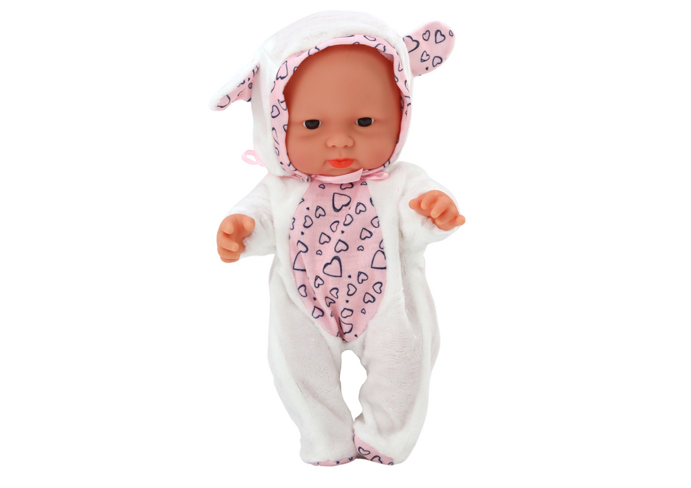 Lėlė kūdikis lean toys, rožinė/balta