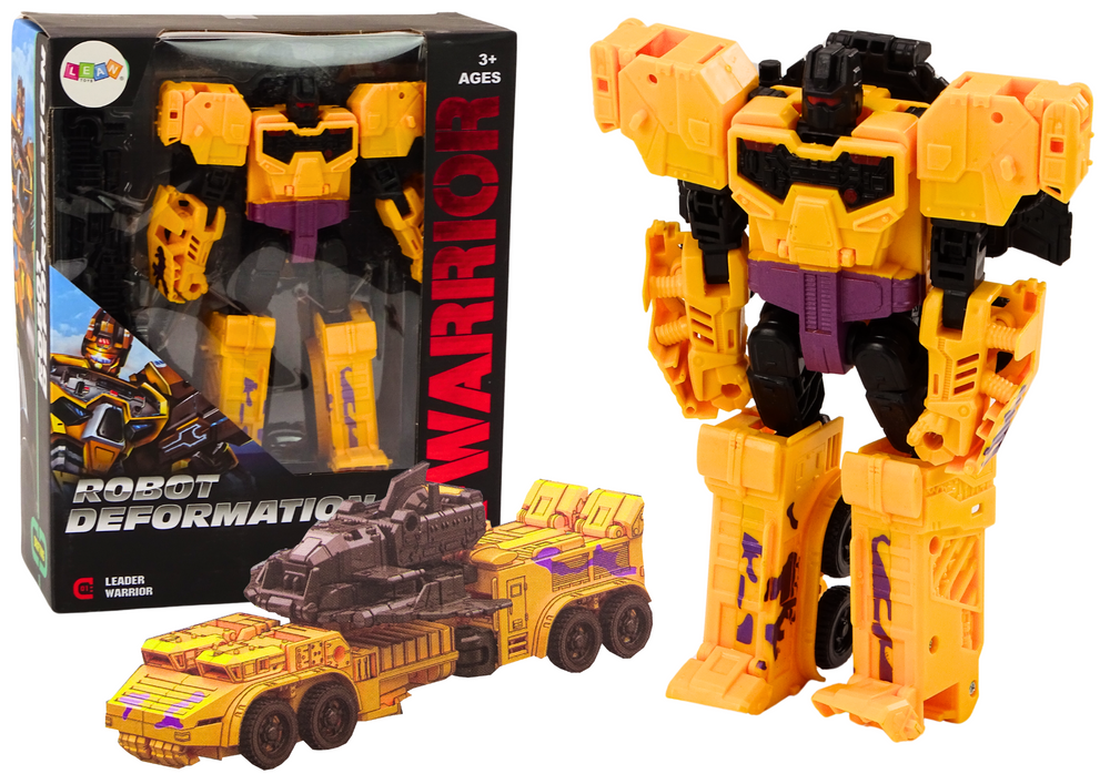 Konstruktorius robot tank with weapon 2in1 transformation x-warrior yellow