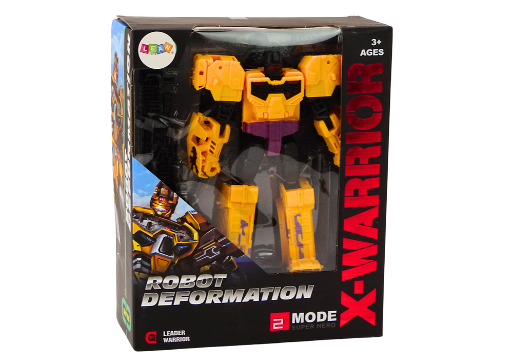 Konstruktorius robot tank with weapon 2in1 transformation x-warrior yellow