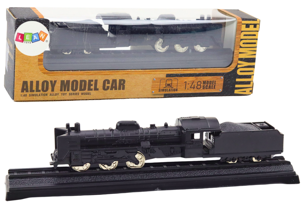Kolekcinis traukinio modelis 1:48 metalinis juodas