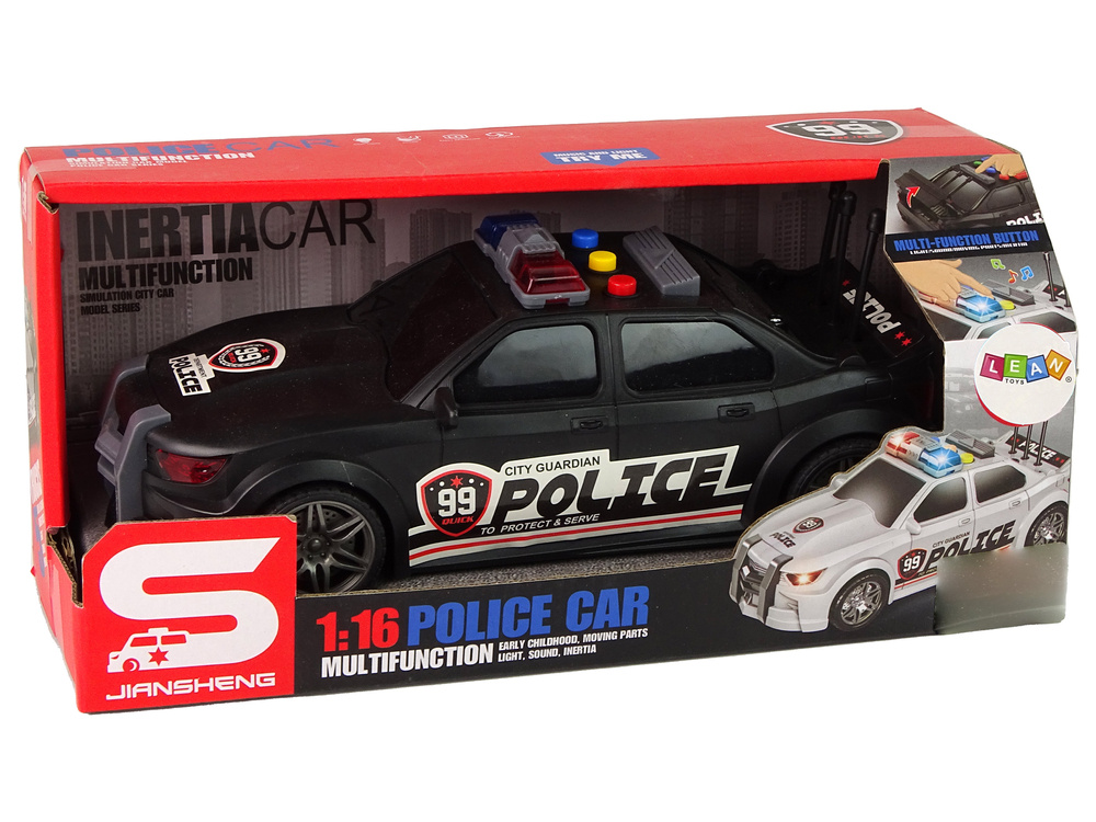 Policijos sportinis automobilis 1:16 su garsu