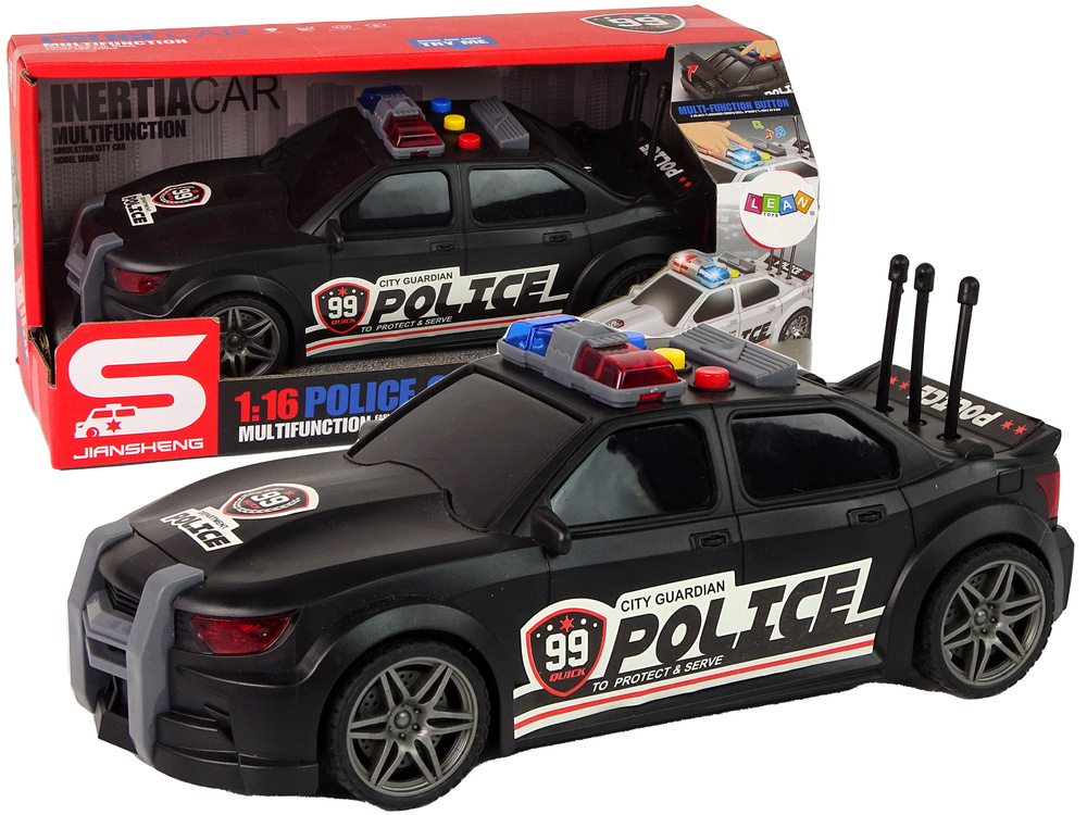 Policijos sportinis automobilis 1:16 su garsu