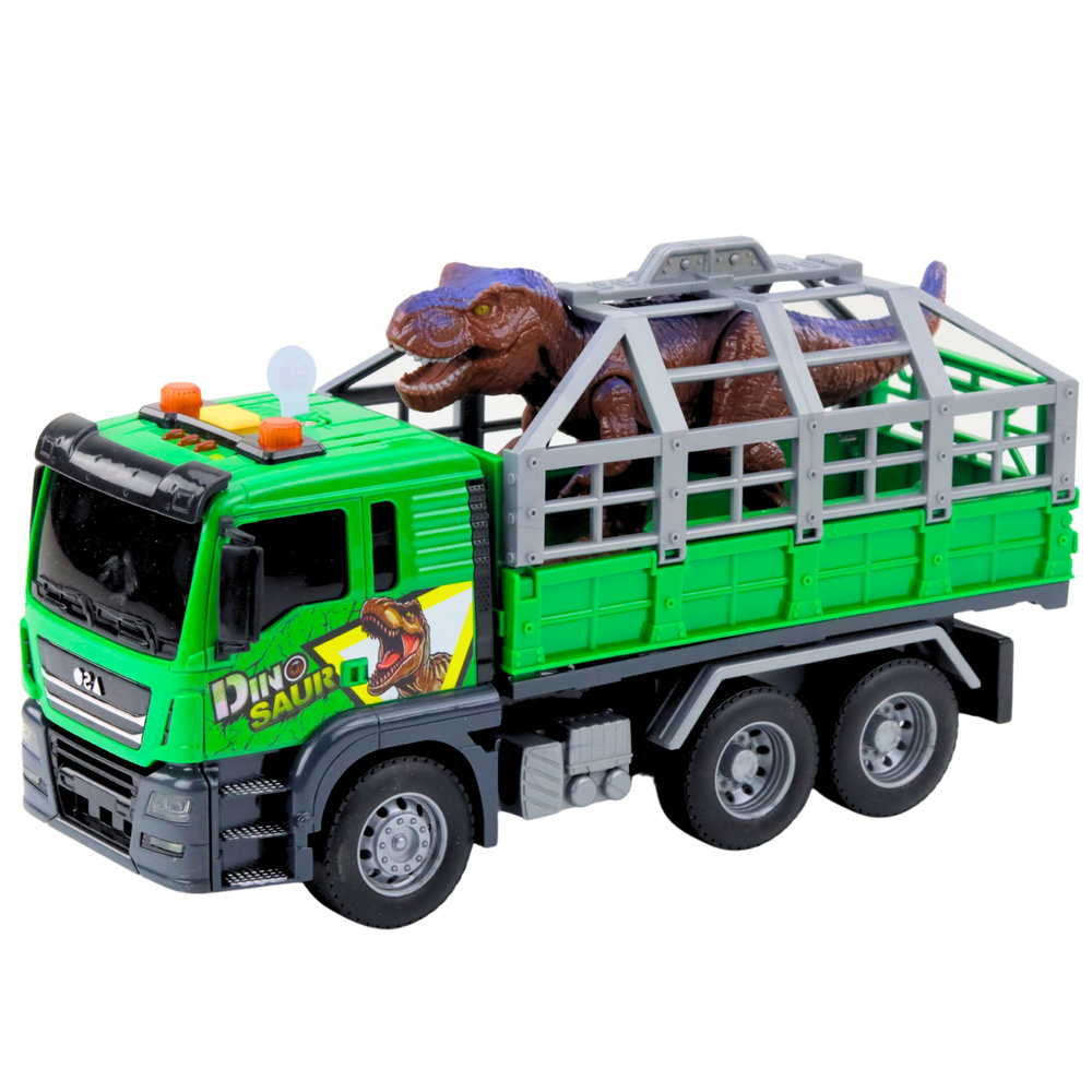 Dinozaurų transportavimo sunkvežimis su šviesos ir garso efektais 1